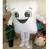 Hallowee White Teeth Mascot Costume Cartoon Anime theme character Carnival Adult Unisex Dress Christmas Fancy Performance Party Dress