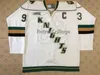 C26 Nik1 London Knights # 93 Mitch Marner verde Bianco Nero Hockey Jersey Ricamo cucito Personalizza qualsiasi numero e nome Maglie