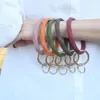 Keychains Large Keychain Fashion O Silica Gel Wear Bracelet For Women Gifts 2022 Trendy Simple Circle Wristlet Jewelry