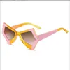 Vintage papillon couleur bonbon oeil de chat lunettes de soleil pour femmes nouvelle mode polygone dégradé vert rose lunettes de soleil femmes nuances