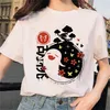 Genshin Impact T Shirt Donna Gioco Graphic Tees Unisex Kawaii Summer Tops Harajuku Cartoon Hu Tao T shirt Divertente Keqing Donna 220628