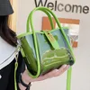 Evening Bags Fashion Handle Handbags Transparent PVC Jelly Shoulder Bag 2022Summer Women Mini Crossbody Ladies Travel Messenger BagsEvening