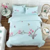 Bedding Sets Cotton 4-piece Set Embroidered 1.5m1.8m Winter Contracted Thick Quilt Cover Double Full SheetBedding