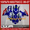 MOTO Body Kit For SUZUKI K6 GSXR 600 750 CC 600CC 750CC 06-07 Bodywork 47No.71 GSXR-600 GSXR750 GSX-R750 2006 2007 GSXR-750 GSXR600 GSX-R600 06 07 OEM Fairing stock blue