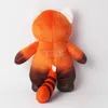 Dibujos animados rojo 35cm juguete giratorio oso Kawaii peluches periférico de animé lindo Animal Panda Rojo juguetes de peluche regalos de muñecas para niños