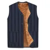 Men's Vests Autumn Winter Men Cotton Parka Vest Coats Warm Thick Velvet Jacket Male Sleeveless Waistcoat Outwear Plus Size 4XL SF1166