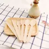 100pcs Wooden Cutlery Disposable Party Usage Spoons Fork Biodegradable Ice Cream Dessert Spoon Knives