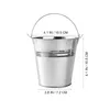 Gift Wrap Metal Tinplate Pails Buckets Mini Tin Bucket Handles Plants Crafts Galvanized Container With Icing French FriesGift