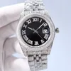 フルダイヤモンドウォッチメンオートマチックメカニカルムーブメント41mmサファイアデザイナーウォッチダイヤモンドベゼル904Lステンレス鋼防水高品質の腕時計
