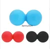 nature rubber yoga therapy massage ball food grade silicone lacrosse balls Self massages peanut Balls Accupressure for deep muscles Massager Roller tool