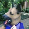 Maski imprezowe Halloween Shepherd Niemiecki lateks pies head head maska ​​dla zwierząt pełna twarz dorosła 220823