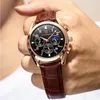 Relojes POEDAGAR para hombre, reloj de pulsera luminoso resistente al agua de cuero de moda, marca superior de lujo, reloj de cuarzo para hombre, reloj Masculino 220530