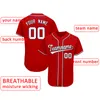 DIY Custom Baseball Jerseys Anpassad Logo Team Badge och Sponsor Personlig Anpassning Baseball Shirts