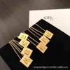 Necklace Designer Letter Lisa Square Clavicle Chain Light Luxury Wind Couple