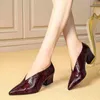 Dress Shoes Xgravity Hot 2022 Fashion Designer Vintage Evening Ladie Be Toe v Cut Woman High Heel Pump Sexy 220715