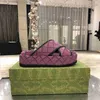 Tasarımcı Kadın Terlik Sandalet Slaytlar Moda Plaj Kalın Alt Terlik Klasik Platform Alfabe Lady Sandal Deri Slide Kutu