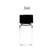 Lab levererar 3 ml till 50 ml transparent klara glasprovflaskor eterisk oljeflaska kemi injektionsflaskan containerlab tillförsel