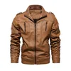 2022 neue Luxus Echtes Leder Jacke Dermis Mantel 4xl Blau Biker Jacken Herren Motorrad Stand Zipper Leder Jacke Mäntel Plu l220801