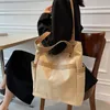 Evening Bags Canvas Bag Vertical Shoulder Portable Simple Women's Large Capacity Handbag Tote BagEvening
