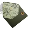Gift Wrap 5pcs Avocado Green Vintage Envelope Oil Painting Card Sleeve Learning Office SuppliesGift
