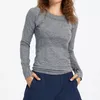 LL Femmes Yoga Wear Tech Dames Sport T-shirts À Manches Longues Tenue Évacuant L'humidité Tricot Haute Élastique Fiess Entraînement Mode T-shirts Hauts