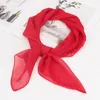 Sciarpa quadrata estiva Scialle sottile in chiffon con collo Bandana Foulard Fazzoletto da donna Accessori per abbigliamento da vacanza al mare per ragazza