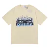 Ins американский модный бренд Hd футболка с принтом замка мужская повседневная хлопковая футболка с круглым вырезом большой короткий рукав EJXK