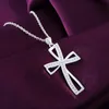 Catene Elenco Charm Wedding Lady Bel colore Gioielli in argento Moda Donna elegante Classica Croci di alta qualità Collana LN001Catene CateneCatena