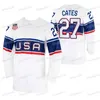 C2604 MITness Team USA 2022 Winter Hockey Jersey Drew Helleson Ben Meyers Marc McLaughlin Jake Sanderson Matty Beniers Nathan Smith David