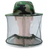 Bérets large bord extérieur moustique chapeau Camouflage châle Anti-moustique apiculture maille respirant chapeaubérets Wend22