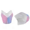 Gradiënt Cupcake Liners Cake Bakken Cups Vetvrije Document Muffin Wrappers Dessert Houder voor Party Wedding Rre13567