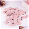 Charms Bijoux R￩sultats Composants Rose Quartz Collier en cristal Natural Stone Heart Pendants Perles de mode 20 mm pour les pierres de fabrication de bricolage