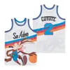 Le Film Film Basketball X Wile The 2 Coyote Looney Tunes Jersey Camp HipHop Pour Les Fans De Sport Pur Coton Hip Hop Broderie Et Cousu Bleu Rouge Blanc Couleur Équipe