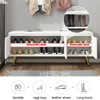 Clothing & Wardrobe Storage White Light Luxury Shoe Cabinets Minimalist Metal Rack Sitting Changing Stool Shoes Organizer Space Saving Furni