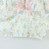 Mode sommar Sexig Mesh Stitching Floral Print Camis Kort Vest Bottoming Crop Tops for Women 220316