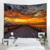 Nordic Wooden Bridge Landscape Wall Carpet Decoration Art Deco Blanket Curtain Hanging Home Bedroom Living Room J220804