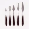 2022 5 pièces/ensemble peinture couteau en acier inoxydable spatule grattoir pour huile acrylique couleur mélange propagation gâteau glaçage