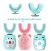 Toothbrush Children Electric Toothbrush for Kids Smart 360 Degrees u Silicon Usb Automatic Ultrasonic Teeth Tooth Brush Cartoon Pattern 0511