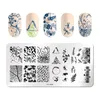 Nail Art Stamping Templates Plates Set Flower Butterfly Geometric Scheme Design Nails Image Stamp Stainless Steel Plates Manicure Tools