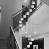 Ledido de vidro de cubo moderno lâmpada de cristal lustre criativo Meteor Suspension Suspensão Luz Duplex Mall Hall Villa Staircase Crystal Solfing Iluminação