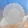 10in Aluminum Sublimation Wind Spinner Home Christmas Decors Double Sided Heat Press Circle Garden Wind Chimes 3107 T2