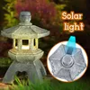 Resin Solar Pagoda Garden Decoratie Outdoor Decor Courtyard Zen Lamp Landschap Lichten Gardening Yard Ornament voor Country House 220728