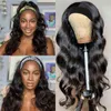 Nxy Wigs Headband Wig Body Women's Ice Silk Hair Band Long Curly Cover