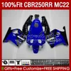 Injektionskropp för Honda Blue Black CBR 250RR 250 RR CC CBR250RR 90 91 92 93 94 95 96 97 98 99 131NO.47 250CC MC22 CBR250 RR 1990 1991 1992 1995 1995 1997 1998