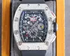 Caso de relógios mecânicos de luxo Case embutida Diamond Tourbillion Richa Milless Brand Watches Men Swiss Movement Wristwatches