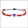 Braccialetti di braccialetti gioielli intrecciati intrecciati blu blu braccialette fatte a mano per perle di cristallo a mano per la consegna di gocce femminile 2021 qvsrl