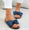 boog slippers vrouwen sommer trucity sandalen slipper indoor outdoor linnen flops strand schoenen vrouwelijke mode schoenen2022