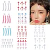 일회용 문신 스티커 페이스 보석 색상 크리스탈 다이아몬드 DIY 눈 얼굴 바디 방수 메이크업 라인 스톤 장식