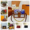 Bags Cross Body Buttercup Flower Painting M21266 Dauphine PM MM Bag Lady Chain Cross body Clutch Nicolas Ghesquiere 1854 denim M44391 M59631 game on M57448 M68746