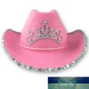 Chaps Party Tiara Cowgirl Cowboy Caps chapeau pour femmes Western Cowgirl Crown Pink Girl Feather Edge / Shiny Sequins Fedora Caps Caps Factory Prix Expert Design Qualité